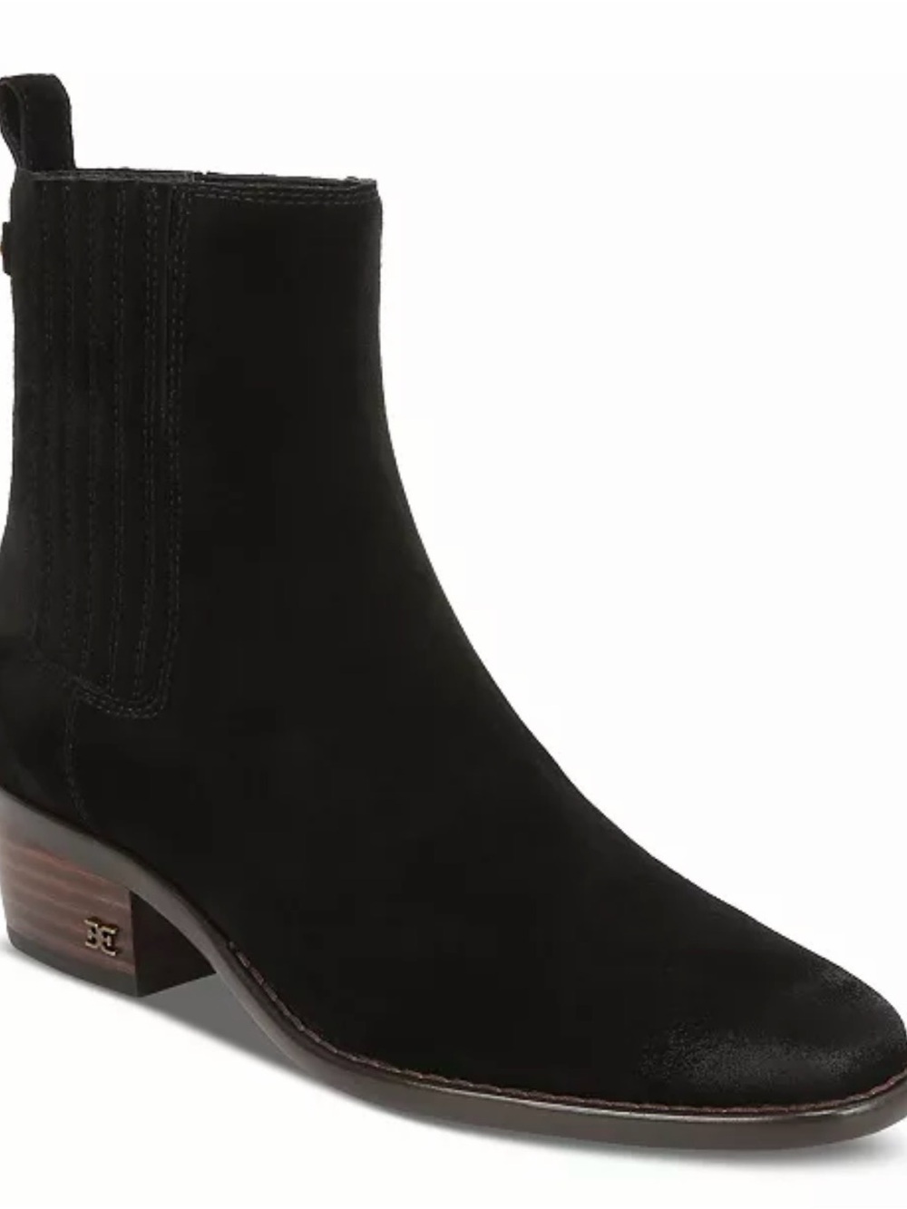 Sam Edelman Black Suede Chelsea Ankle Boot